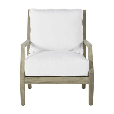 Chaise longue en teck Haley - Huître
