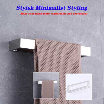 Stainless Steel Hand Towel Holder Wall Mounted Towel Ring For Bathroom Kitchen Garage Heavy Duty Polished Finish