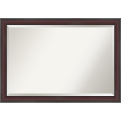 Grand Narrow Beveled Framed Wall Mirror