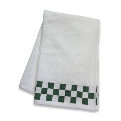 Bath Sheet With Indigo Check Border