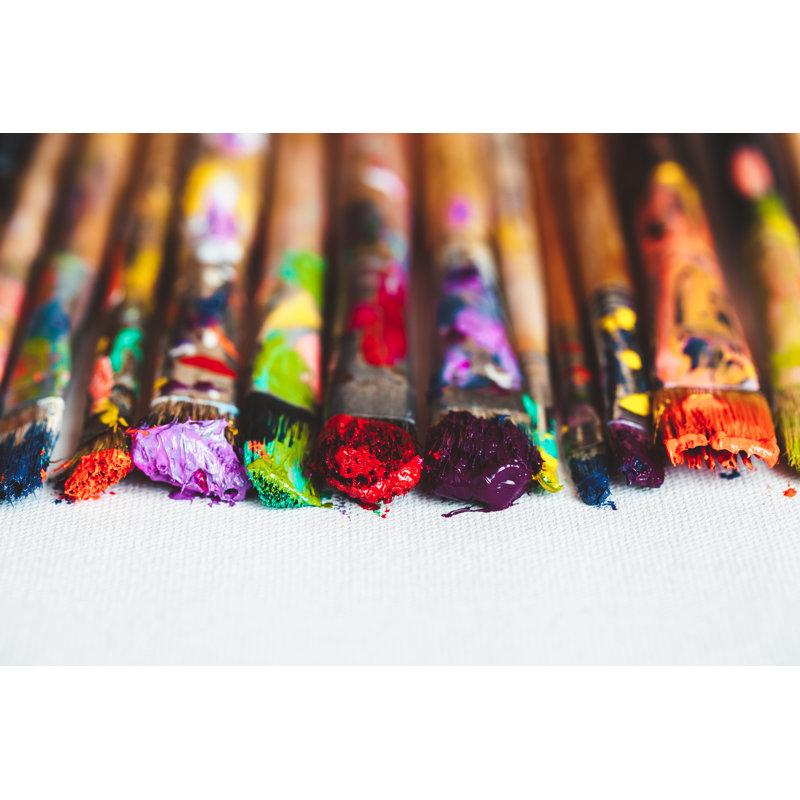 Artist Paint Brushes - Photographie sur toile tendue, L 12 po x H 8 po