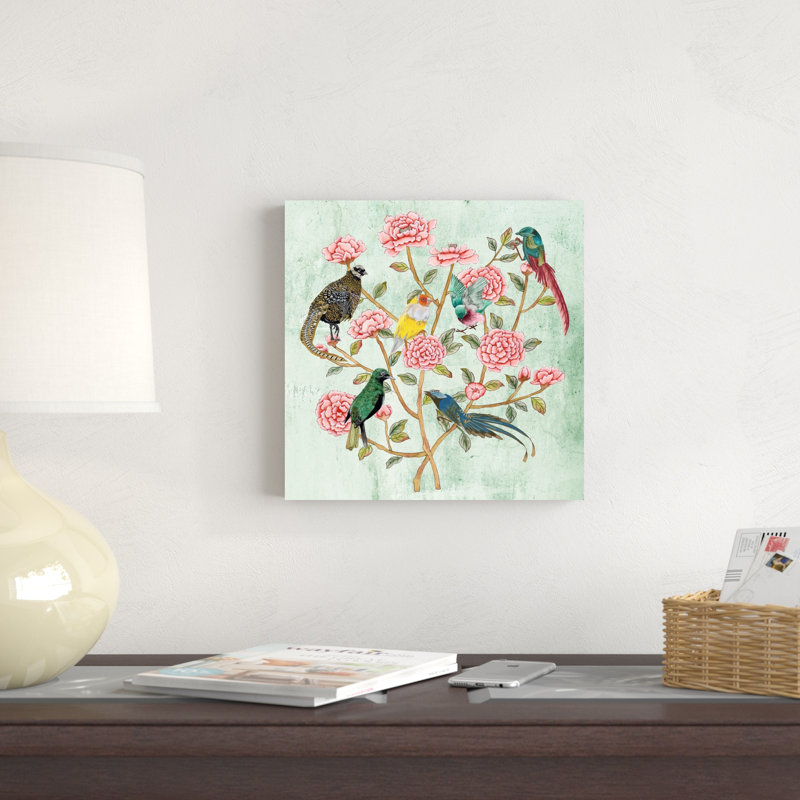 Minty chinoiserie II, H 12 po x l 12 po
