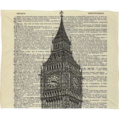 Jeté en papier big ben on dictionary