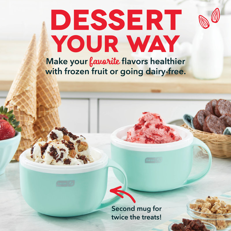 Aqua Two Bowls Automatic Soft Serve Ice Cream Maker