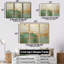 «Green Gold Minimalisme Poteries», ensemble d'art sur toile à spirales abstraites-99828799-99828792