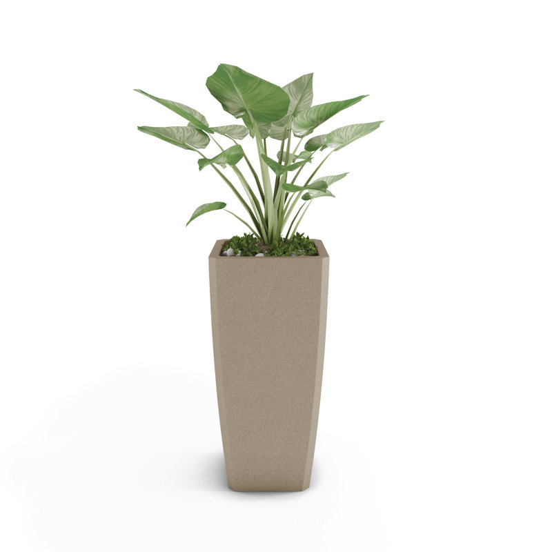 Quartet Concrete Planter, Adobe Bluff, 42" H x 18" W x 18" D