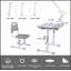 Ensemble de bureau et de chaise à hauteur réglable pour enfants avec bureau inclinable à 40 degrés, lumière DEL et bibliothèque pour l'apprentissage et la créativité-681878451