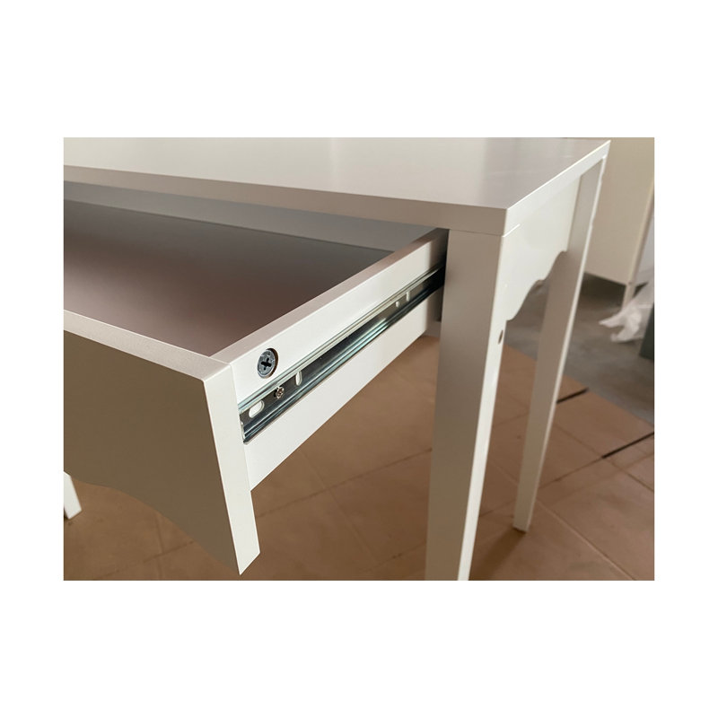 Meuble-lavabo compact avec tiroir festonné et poignée dorée