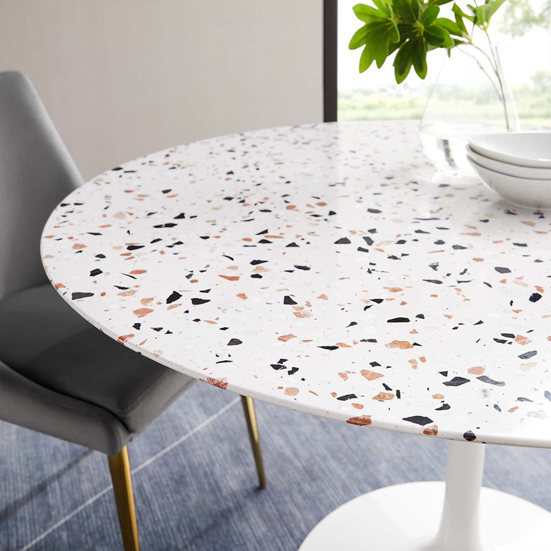 Table de salle à manger Lippa, Blanc, L 47 po x L 47 po, 28,5 po de hauteur