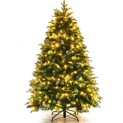 Lighted Artificial Pine Christmas Tree