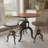 Aqeela Mango Round Solid Wood Top with Iron Base Dining Table