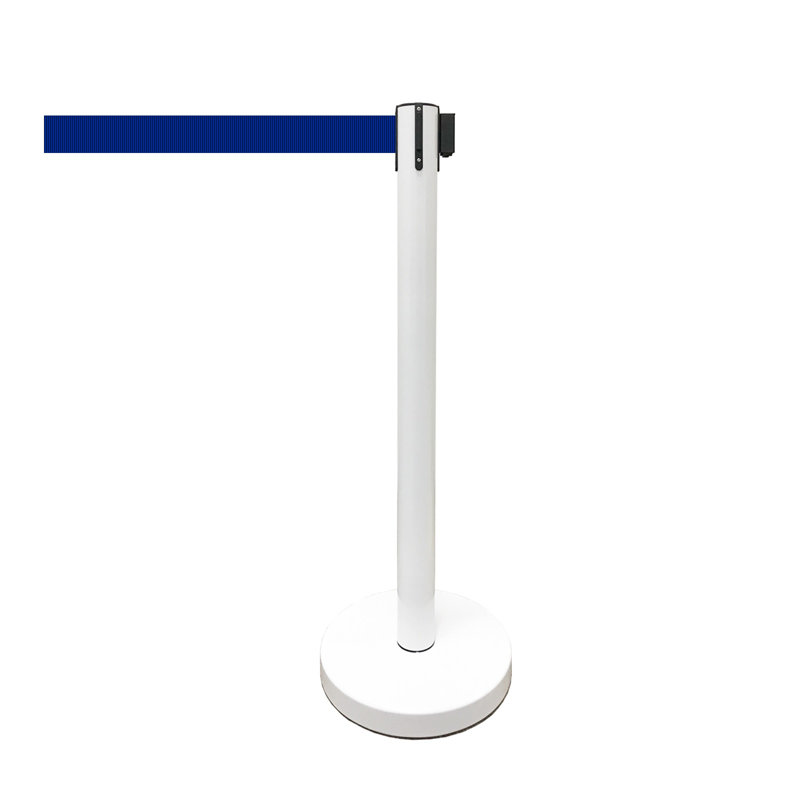 Barrière de sécurité pour ranchers de sécurité 36 "(2 poteaux avec ceinture bleue 78"), Blanc