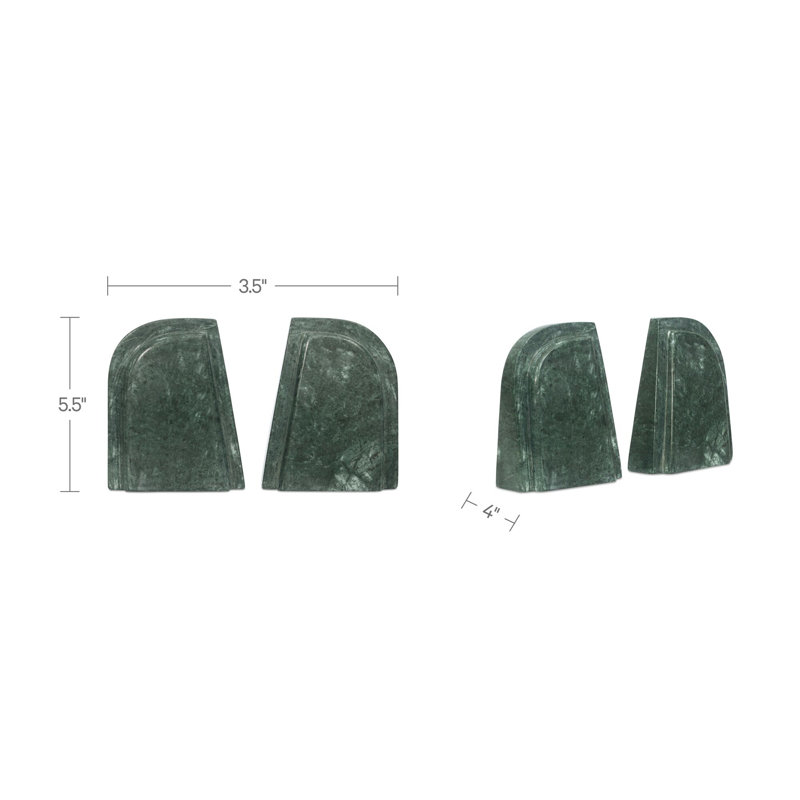 Zane Marble Bookends-Set Of 2