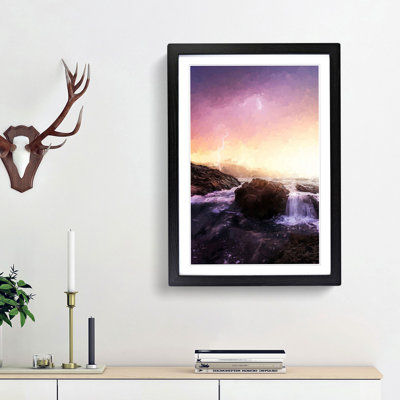 Lightning over Laguna Beach in Abstract - Picture Frame Graphic Art Print