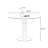 White&Walnut Round Sintered Stone Dining table