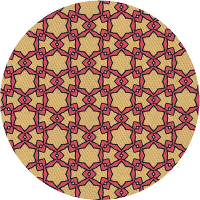 Rose Tapis décoratif Schoenberger