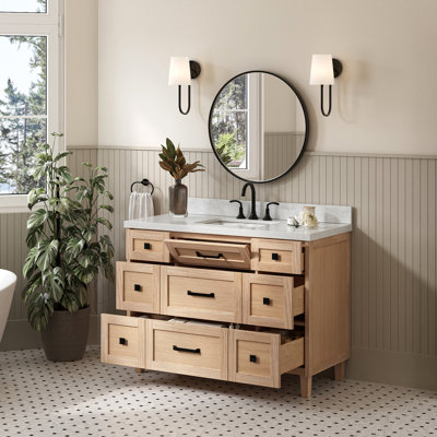 Meuble-lavabo simple en bois massif ARIEL Monroe
