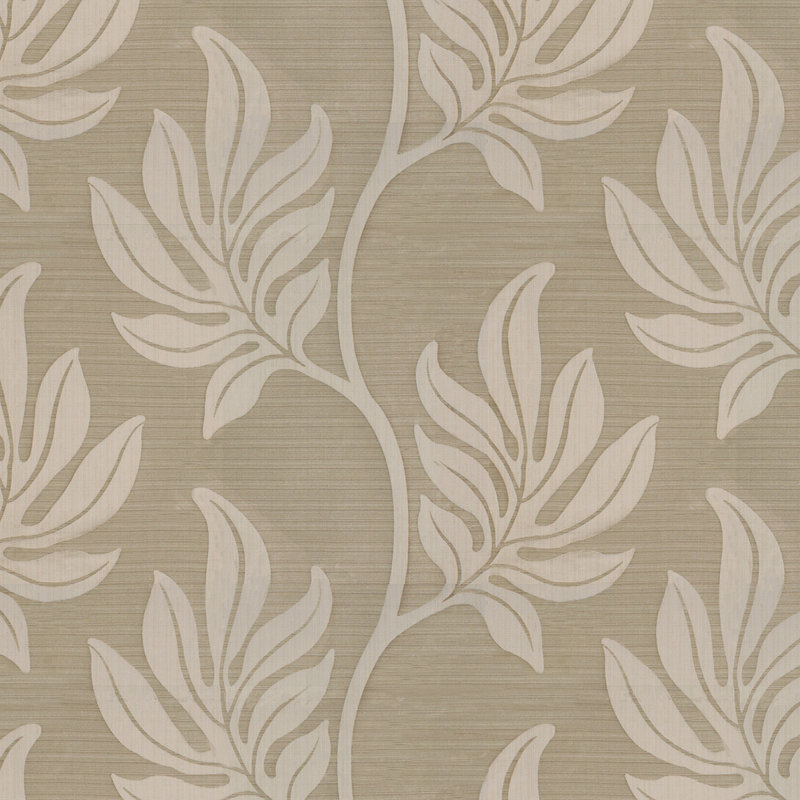 Leaf Strie Fabric, Beige