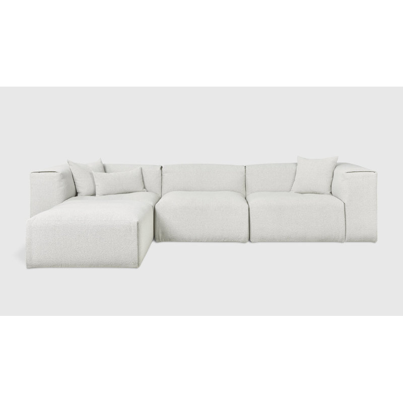 Nest Modular 4-PC Sectional, Fog Boucle