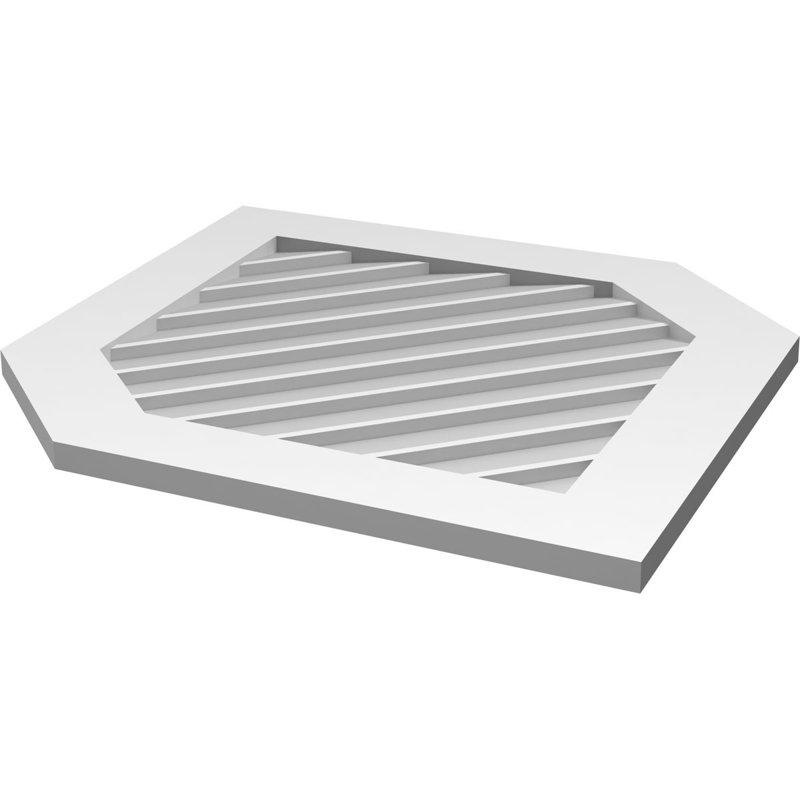 Ventilé vertical à pignon vertical 13/12 po, H 40 po x l 28 po x P 1 po