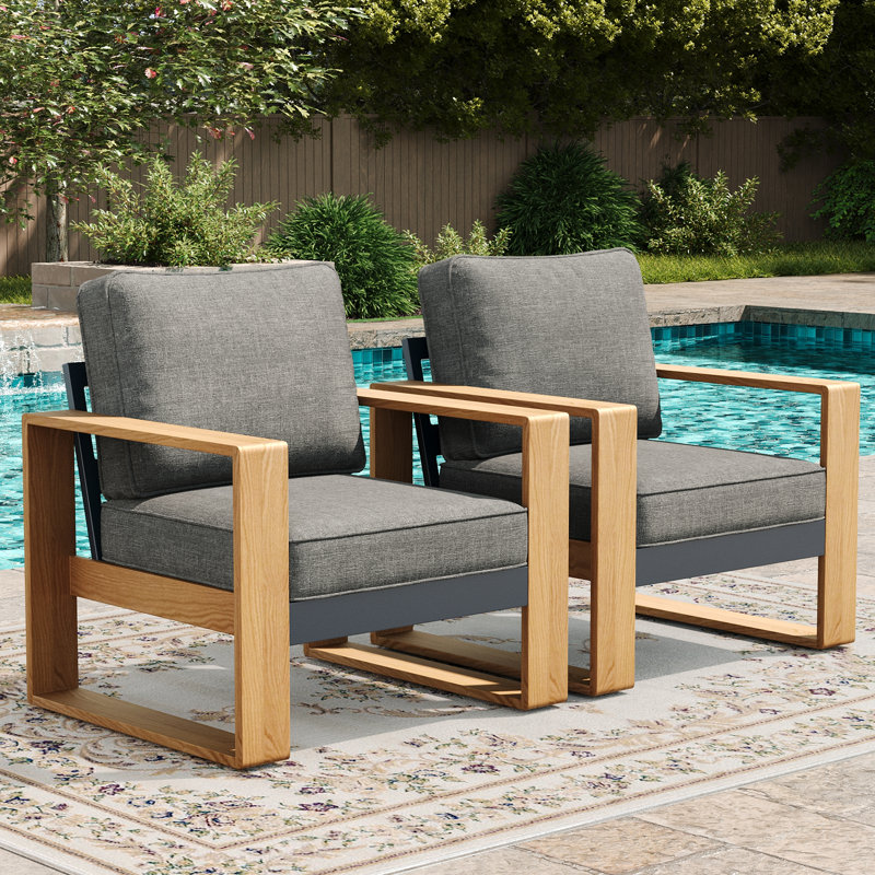 Outdoor Lounge Chair, Dark Grey
