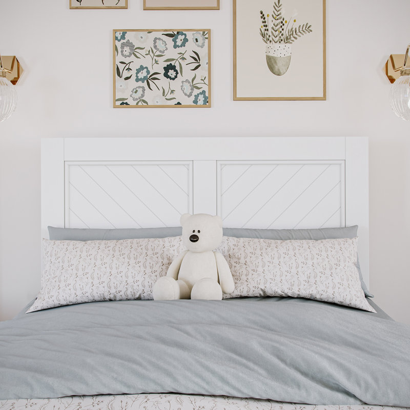  Jeilynn Solid Wood Foundation Bed Frame with Matching Footboard, White, Twin