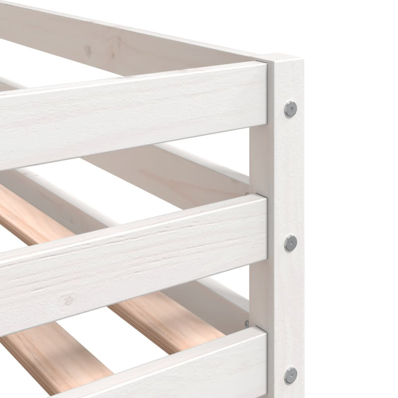 Arlott Solid Wood Bed, Single (3'), White/Blue