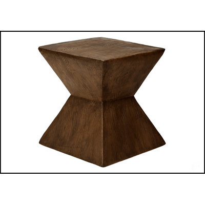 Table d'appoint contemporaine en noyer, haute de 25 pouces, résistante aux intempéries, idéale pour une utilisation intérieure et extérieure, polyvalente et élégante