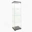 Vitrine à DEL avec 4 tablettes vitrées avec porte et bibliothèque au sol-80026500