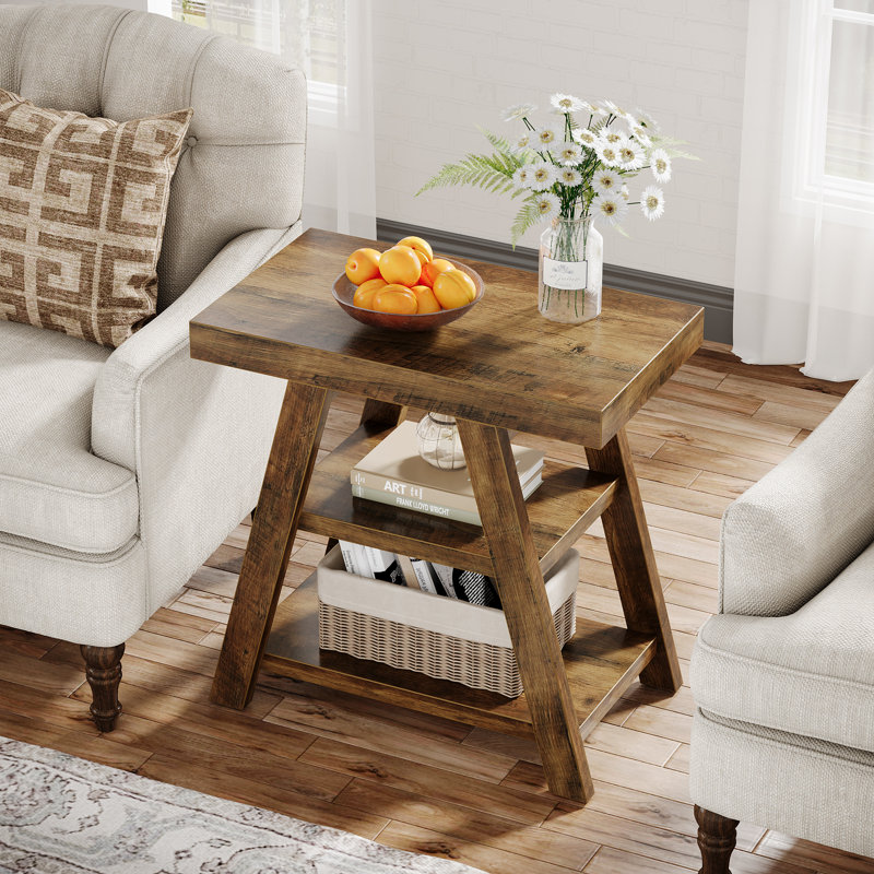 Table d'appoint à 3 niveaux Farmhouse, Rustic Brown