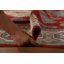 Tapis oriental à motif de teinture végétale Kazak rouge 8 x 10