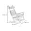 Chaise berçante simple en bois massif-111008630
