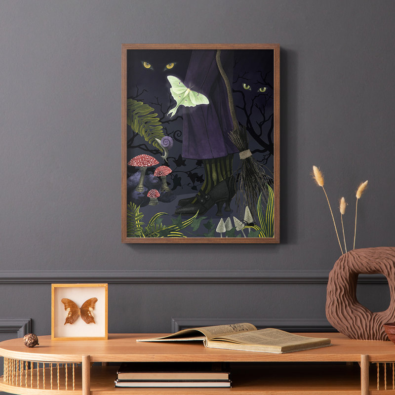 Reproduction encadrée Hall Hall Forest II - bois massif, Brun, H 20 po x l 16 po