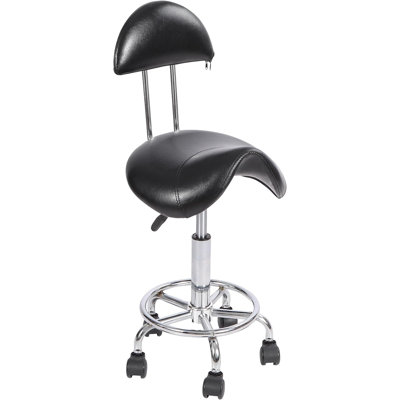 Tabouret de laboratoire ergonomique à hauteur réglable avec roues