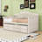 Twin Wooden Daybed with Trundle and Tufted and 2 Drawers-1613181786
