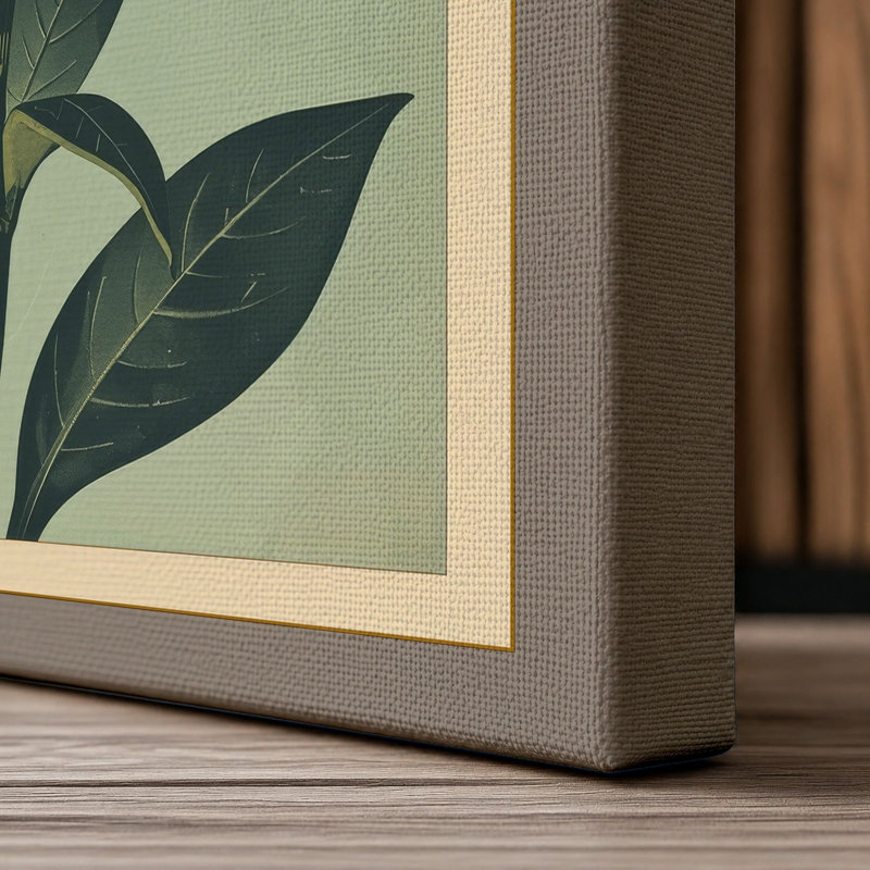 Carnation Arrangement Botanical - Wrapped Canvas, 18x12 - 45.7 x 30.5 cm, Taupe Border