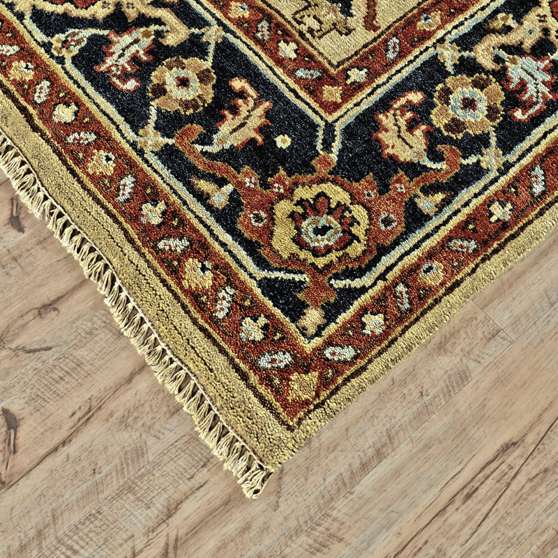 Herta Wool Oriental Indoor Rug, Rectangle 9'6" x 13'6"