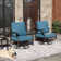 Argirios Metal Patio Swivel Chair with Cushions (Set of 2)