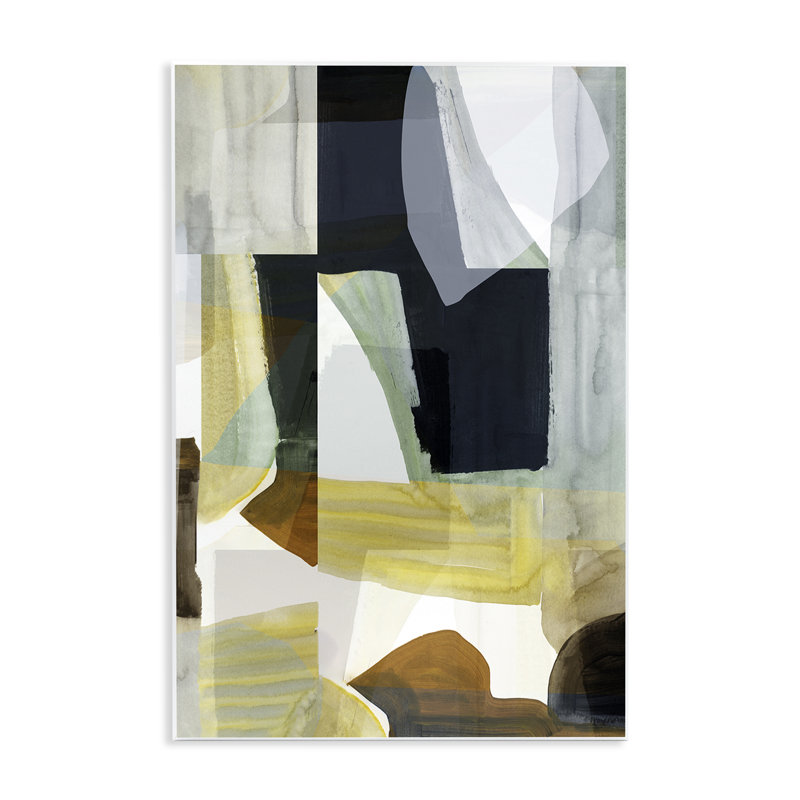 "Brushed Blocked Abstraction", art mural par cartissi, H 19 po x l 13 po