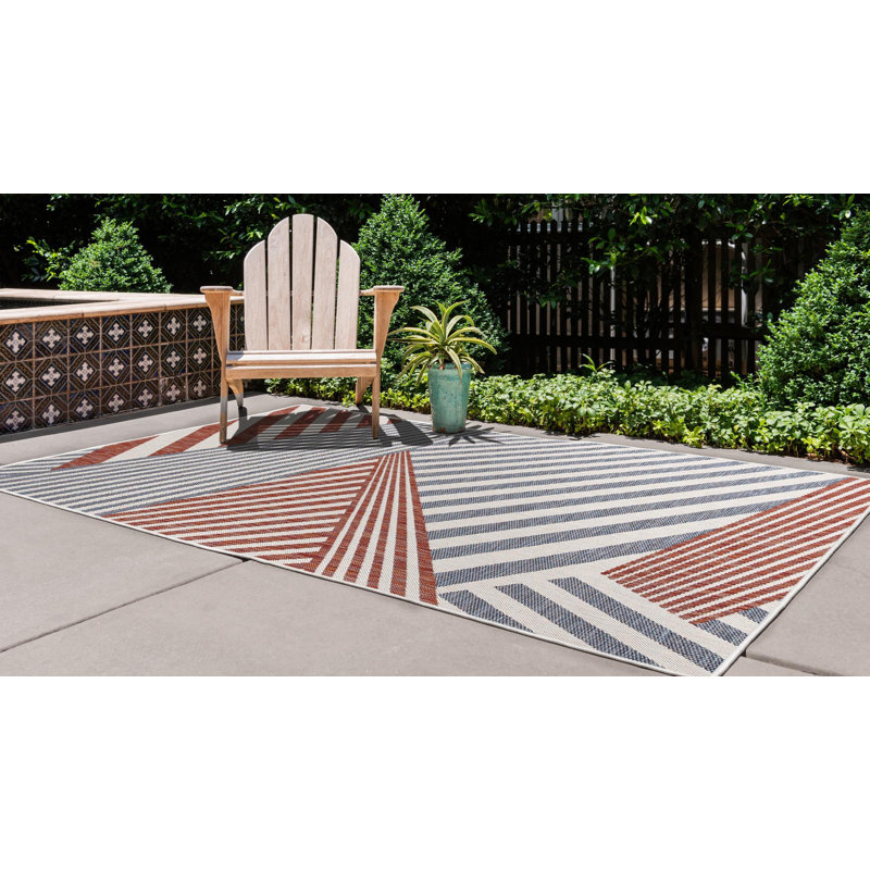 Tapis intérieur / extérieur Deadra Washington, Rectangle 5 pi 3 po x 8 pi