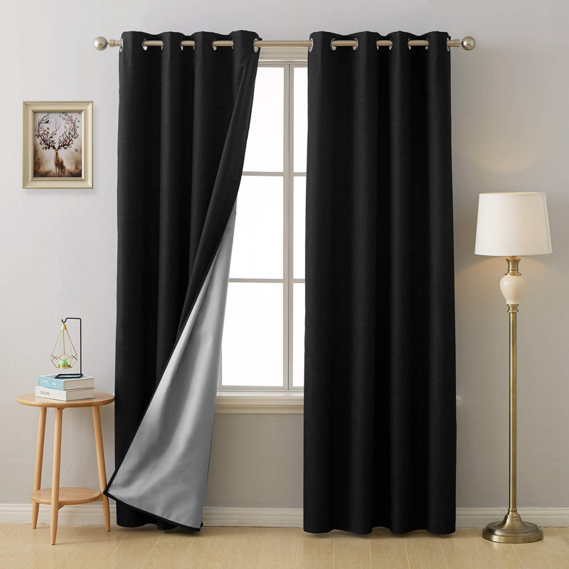 Penwortham Blackout Curtain Pair, 52" W x 72" L, White