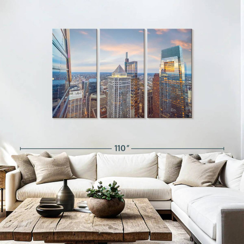 Lilie Downtown Philadelphia City, 48" H x 74" W