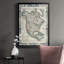 Border Map of North America, reproduction encadrée de qualité supérieure - prête à être accrochée-88100434-88100432