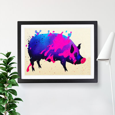 Pig Splash - Single Picture Frame Print