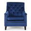 Fauteuil club velours bleu marine