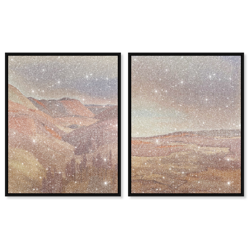 Collected Views Set Set by Oliver Gal, 21"H x 25"W, Black Floater Frame