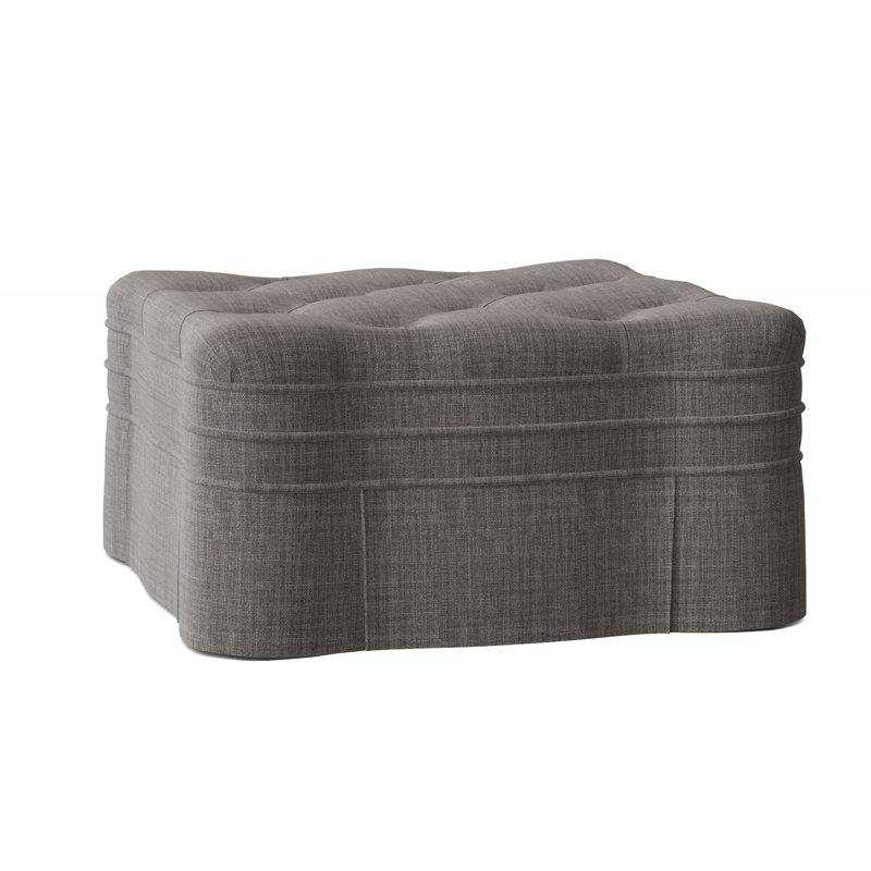 Corvo Square Ottoman, Gray, 32" W