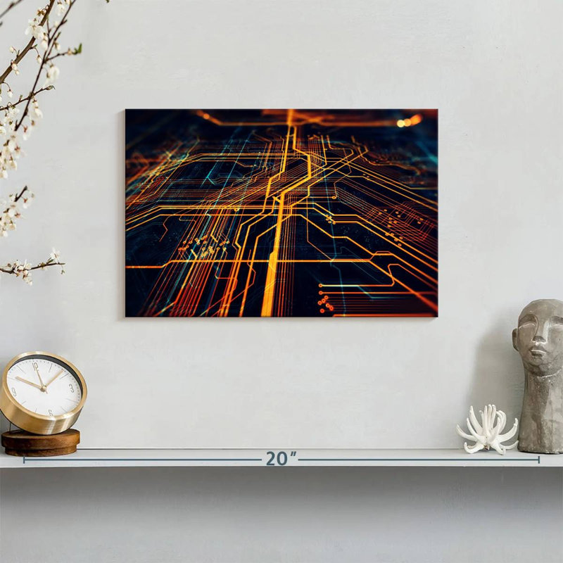 Keiri Circuit Board, 8" H x 12" W