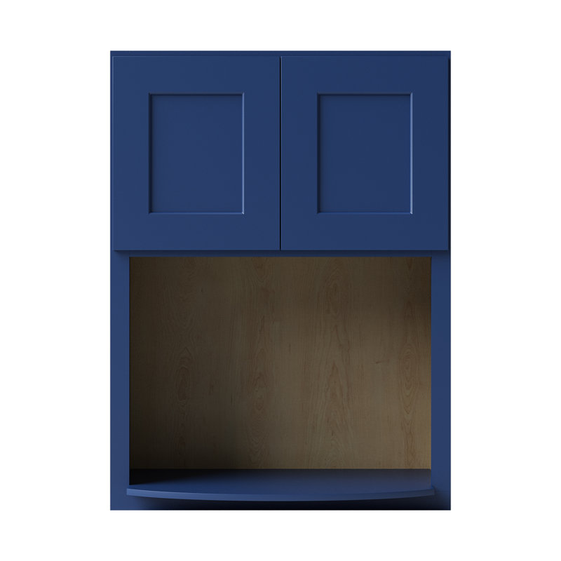 Armoire murale à micro-ondes, 27" W x 36" H x 17" D, Shaker bleu