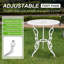 Ensemble bistro 3 pièces, ensemble bistro d'extérieur, ensemble bistro en aluminium coulé et chaises, ensemble de 2 petites tables d'extérieur pour véranda, blanc